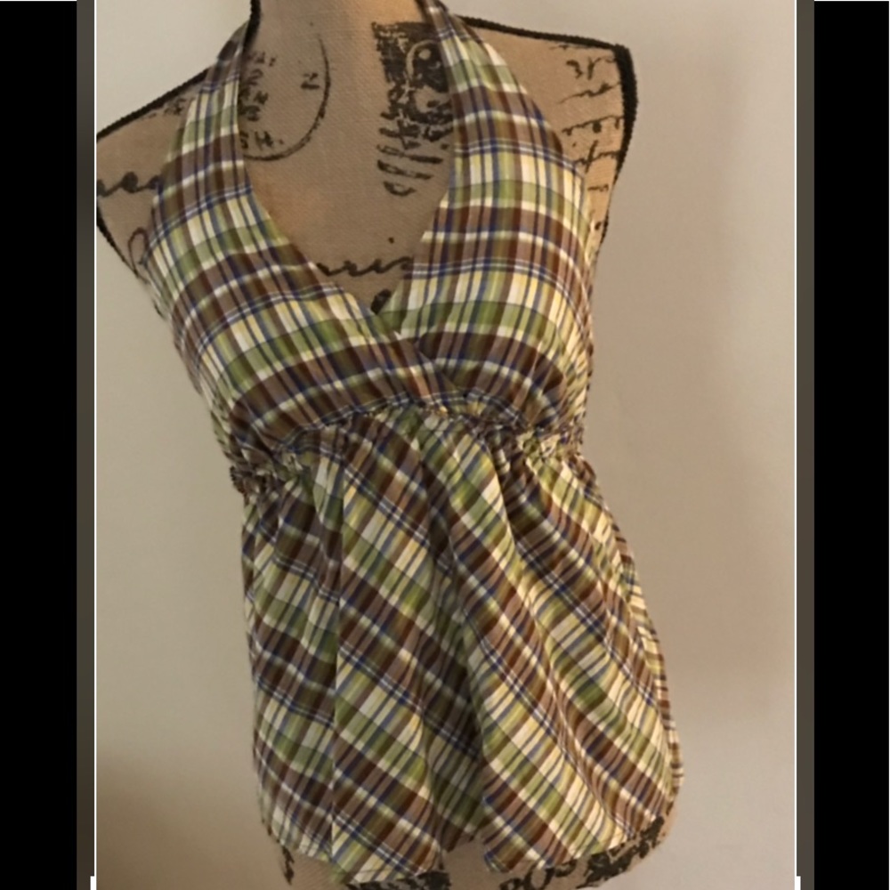 💯 cotton halter top w/ lining